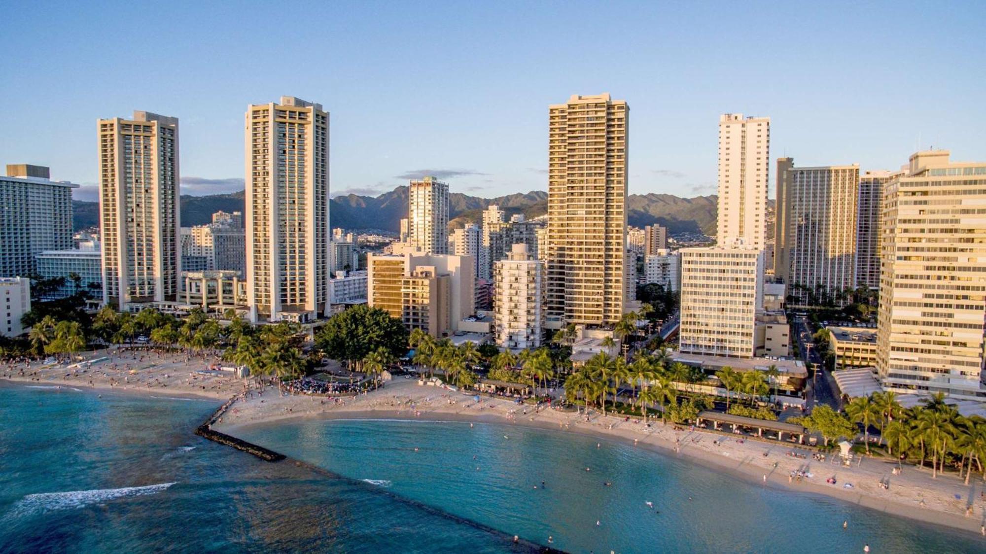 Aston Waikiki Beach Tower Honolulu Kültér fotó Waikiki skyline