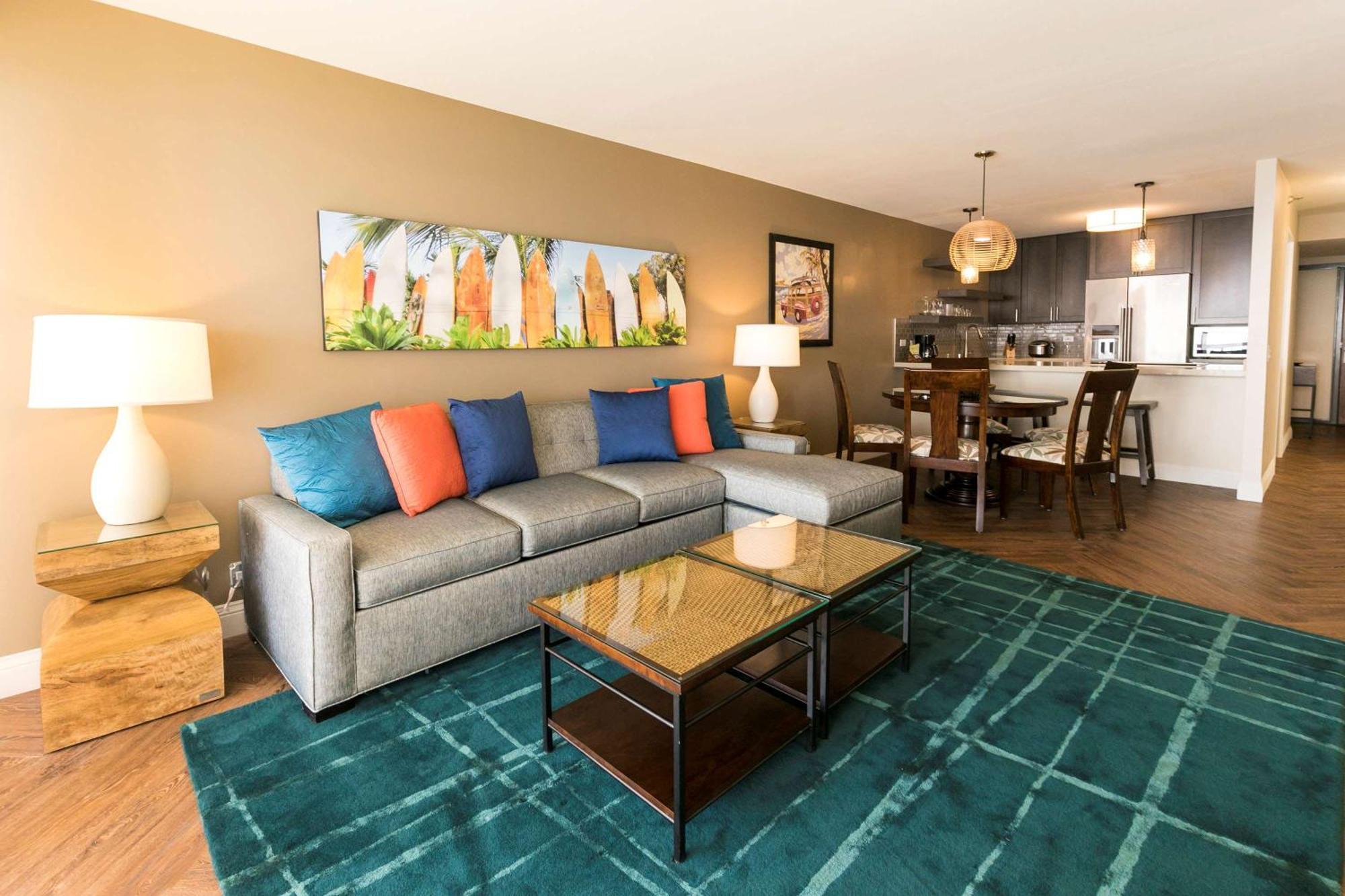 Aston Waikiki Beach Tower Honolulu Kültér fotó Living room